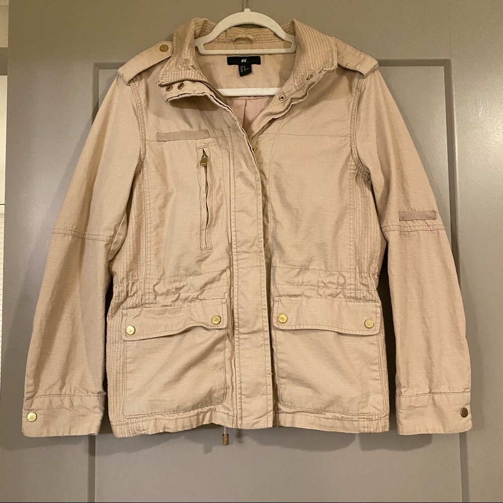 H&M Tan Utility Jacket, Size 10